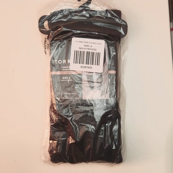 ❤️NWT VINTAGE TORRID LEGGING - MESH FLOCKED CHRISTMAS TREE HOLIDAY - PLUS SIZE - Picture 6 of 11